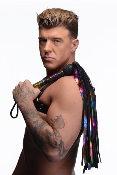 Picture of Rainbow Leather Flogger