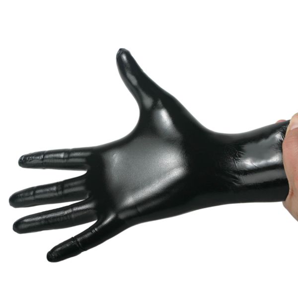 Picture of Black Nitrile Examination Gloves - Medium - 100 count