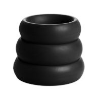 Picture of 3 Piece Silicone Cock Ring Set - Black