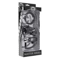 Picture of Oppressor Male Confinement Chastity Cage with Ball Clamp and Anal Hook