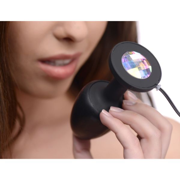 Picture of Paragon Gem Accented Vibrating Anal Plug with Internal Stimulation