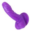Picture of Silicone 4 Inch Realistic Suction Cup Mini Dildo- Purple