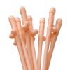 Picture of Penis Sipping Straws 10 Pack - Flesh
