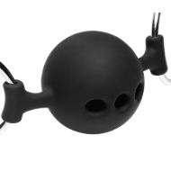 Picture of Hinder Breathable Silicone Ball Gag with Nipple Clamps