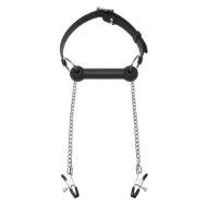 Picture of Equine Silicone Bit Gag with Nipple Clamps
