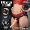 Picture of Leather Corset Back Strap On Dildo Harness