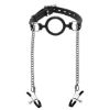 Picture of Mutiny Silicone O-Ring Gag with Nipple Clamps