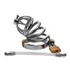Picture of Stainless Steel Chastity Cage with Silicone Urethral Plug
