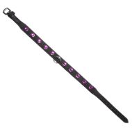 Picture of Leather Rhinestone Collar- Amethyst