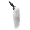 Picture of White Fox Tail Vibrating Anal Plug