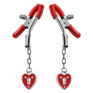 Picture of Captive Heart Padlock Nipple Clamps