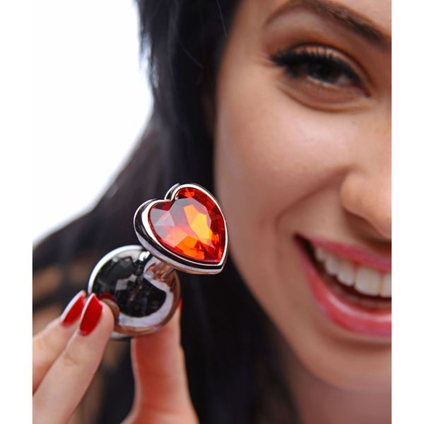 Picture of Crimson Tied Scarlet Heart Jewel Anal Plug