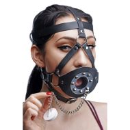 Picture of Plug Your Hole Open Mouth Leather Head Harness