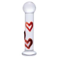Picture of Lil Hearts Glass Plug with Raised Heart Texture