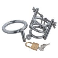 Picture of Deluxe Cleaver Urethral Spreader CBT Chastity Cage
