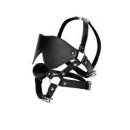 Picture of Blindfold Harness and Black Ball Gag