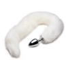 Picture of Extra Long Mink Tail Metal Anal Plug- White