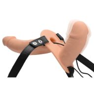 Picture of Power Pegger Silicone Vibrating Double Dildo with Harness