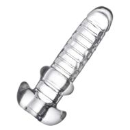 Picture of Tight Hole Clear Ribbed Penis Sheath