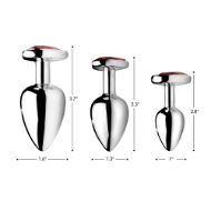 Picture of Red Heart Gem Anal Plug- Large