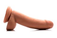 Picture of 8 Inch Ultra Real Dual Layer Suction Cup Dildo- Medium Skin Tone