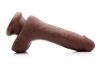 Picture of 7 Inch Ultra Real Dual Layer Suction Cup Dildo- Dark Skin Tone