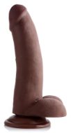 Picture of 8 Inch Ultra Real Dual Layer Suction Cup Dildo- Dark Skin Tone