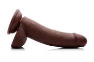 Picture of 8 Inch Ultra Real Dual Layer Suction Cup Dildo- Dark Skin Tone
