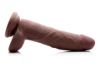 Picture of 9 Inch Ultra Real Dual Layer Suction Cup Dildo- Dark Skin Tone