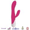 Picture of Celia 20x Ribbed Silicone Rabbit Vibe- Pink
