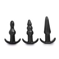 Picture of 4 Piece Vibrating Anal Plug Set- Black