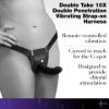 Picture of Double Take 10X Double Penetration Vibrating Strap-on Harness - Black