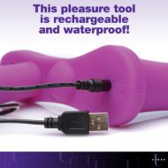 Picture of Double Take 10X Double Penetration Vibrating Strap-on Harness - Purple