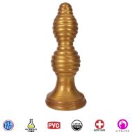 Picture of The Queen Ribbed Anal Plug â€“ Gold