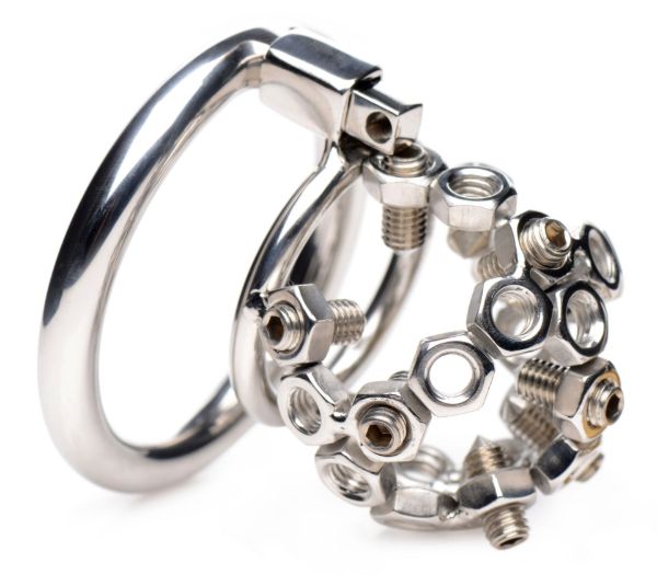 Picture of Bolted Chastity Cage with Spikes