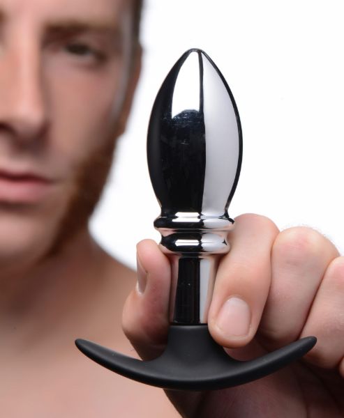 Picture of Dark Stopper Metal and Silicone Anal Plug