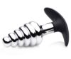 Picture of Dark Hive Metal and Silicone Ribbed Anal Plug