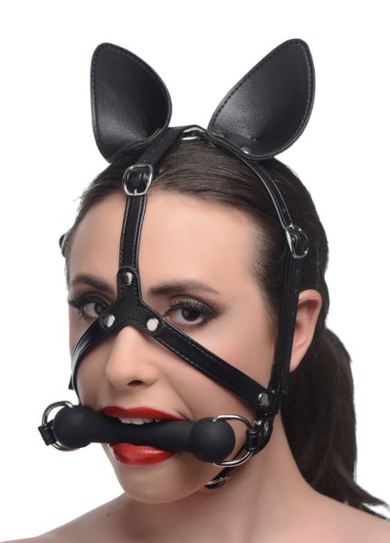 Picture of Dark Horse Pony Head Harness with Silicone Bit