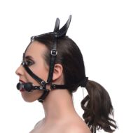 Picture of Dark Horse Pony Head Harness with Silicone Bit