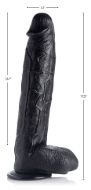 Picture of Raging Rhino 17 Inch Veiny Dildo - Black