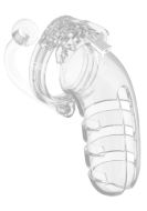 Picture of Clear Chastity Cock Cage with Plug - Large
