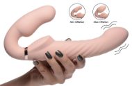 Picture of Ergo-Fit Twist Inflatable Vibrating Silicone Strapless Strap-on - Beige
