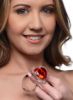 Picture of Red Heart Gem Glass Anal Plug - Large