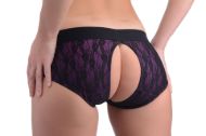 Picture of Lace Envy Pegging Set with Lace Crotchless Panty Harness and Dildo - L-XL