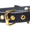 Picture of Golden Kitty Cat Bell Collar - Black/Gold