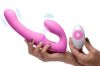 Picture of 15X U-Pulse Silicone Pulsating and Vibrating Strapless Strap-on with Remote - Pink