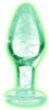 Picture of Glow-In-The-Dark Glass Anal Plug - Medium