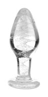 Picture of Glow-In-The-Dark Glass Anal Plug - Medium