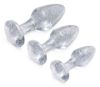 Picture of Glitter Gem Anal Plug Set - Silver