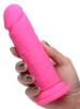 Picture of Power Player 28X Vibrating Silicone Dildo with Remote - Pink